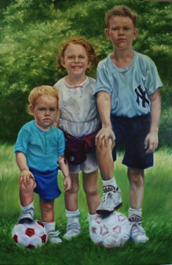 Adam, Megan & Andy 
oil on canvas
36 x 24